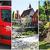 Der neue Mittelpunkt in Aach: Besonders gelungen sind im Zuge der Ortssanierung der Fußweg entlang der Aach, die Ortsmitte und der neue ...