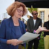 Schlossverwalterin Birgit Rückert vermittelte den Gästen bei der Eröffnung die Kulturleistungen der Klöster.