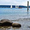 Im Bodensee vor Überlingen finden derzeit Trainings des Bodenseeyachtclubs statt.