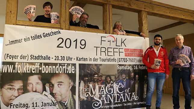 Das Jahresprogramm der Kleinkunstinitiative Folktreff für 2019 ist festgezurrt. Harald Heini präsentiert gemeinsam mit Ahmad Alaboullaha ...