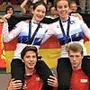 Freude pur: Anika Papok (links) und Anna-Sophia von Schneyder freuten sich mit ihren beiden Nationalmannschaftskollegen Andreas Steger ...