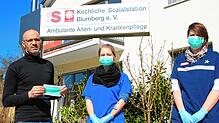 Bei der Kirchlichen Sozialstation Blumberg reichen die Atemschutzmasken für diese Woche noch aus. Und dann? Markus Leichenauer, der ...