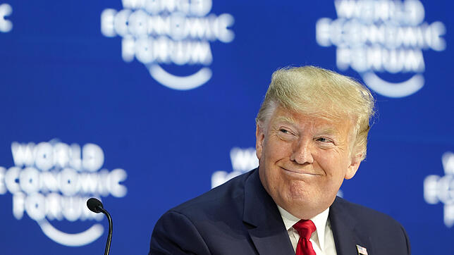 Donald Trump, Präsident der USA, lächelt vor seiner Rede beim Weltwirtschaftsforum in Davos.