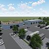 So könnte das Projekt im Stühlinger Sulzfeld mit einem Motel für Lastwagenfahrer, Parkplätzen, Werkstatt, Waschanlage und Büroräumen ...