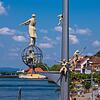 Der Mediziner Franz-Anton Mesmer auf der Magischen Säule in Meersburg. Bild: dpa.|
