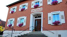 Das Rathaus der Gemeinde Sauldorf.