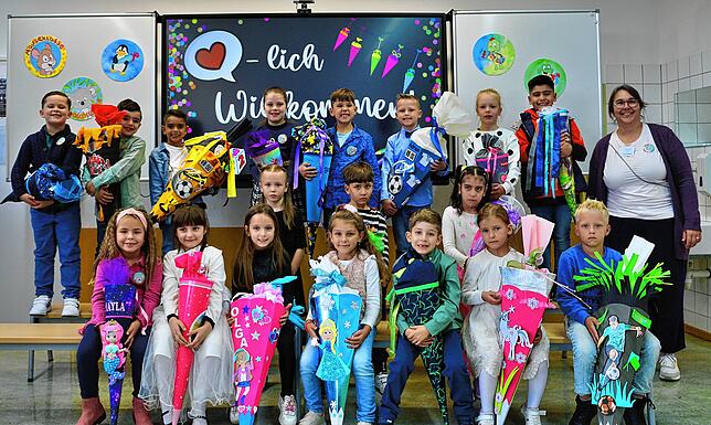 Die Klasse 1c der Friedensschule Villingen-Schwenningen mit Klassenlehrerin Nicole Schabel.