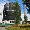 Der Leuchtturm des neuen Stadteingangs von Konstanz: Das Asisi-Panorama im Juli 2025.