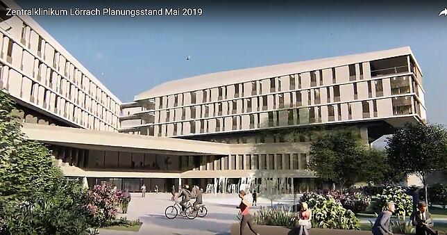 Besucher konnten bei der Bürgerinformation einen virtuellen Rundgang im geplanten Zentralklinikum machen.