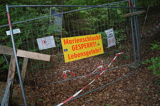 Für immer gesperrt oder doch wieder offen: In den Gemeinden rund um die Marienschlucht wird über die Wiederbelebung des beliebten ...