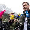 &bdquo;Manche trauen uns mehr zu als in Bayern erfolgreich zu sein&ldquo;: CSU-Chef Markus Söder (an der Talstation der Zugspitze).