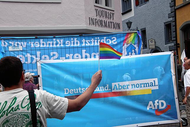 Bild 31: Der Überlinger CSD in Bildern, und dazwischen eine kleine Gruppe AfD