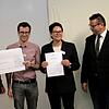 Dieter Prahl (von links), Florian Schmid und Barbara Schmidle von der Rehrettung Hegau Bodensee und Minister Peter Hauk. Bild: Ministerium