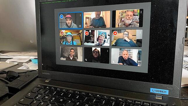 Kandidatensuche per Video-Konferenz: Die beiden grünen Bewerber um die Bundestagskandidatur stellten sich &ndash; coronakonform &ndash; ...