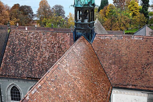 Das Dach des Konstanzer Münsters bleibt unangetastet. Die Ziegel stammen nämlich aus dem 13. Jahrhundert.