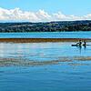 Blick von der Konstanzer Seestraße auf den See mit niedrigem Wasserstand am 12. Juli 2022. Auch in den kommenden Wochen ist mit ...