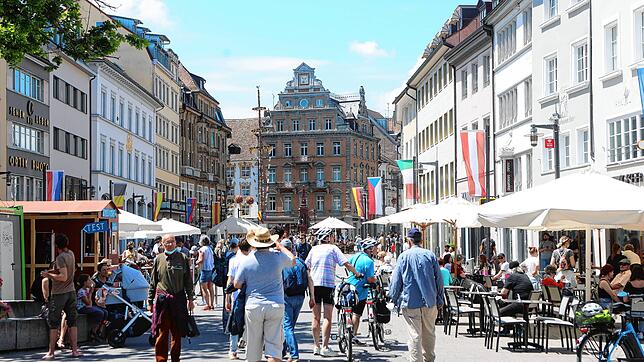 (Archivbild) Die Marktstätte im Juni 2021. Der zweite Corona-Lockdown war vorbei, langsam kehrten die Gäste zurück. Laut Konstanz in ...