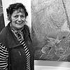 Marianne Papenfuß schließt sich 2011 dem Kunstkreis Hüfingen an. Das Bild zeigt sie 2019 mit einem ihrer bunten Naturbildern. Im Alter ...