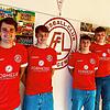 Mit Florian Isele (von links), Yannick Oster, Chris Fehrenbach und Joel Knöpfle hat Löffingens Trainer Fabian Niederprüm (rechts) mehr ...