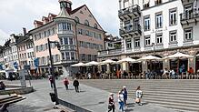 (Archivbild von 2018) Zwischen Marktstättenunterführung und Marktstätte liegt die Seitengasse Brotlaube. Hier wurde am frühen ...