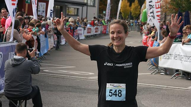 Die Frankfurterin Kerstin Bertsch war am Sonntag die schnellste Frau beim Schwarzwaldmarathon. Bild: Zschäbitz