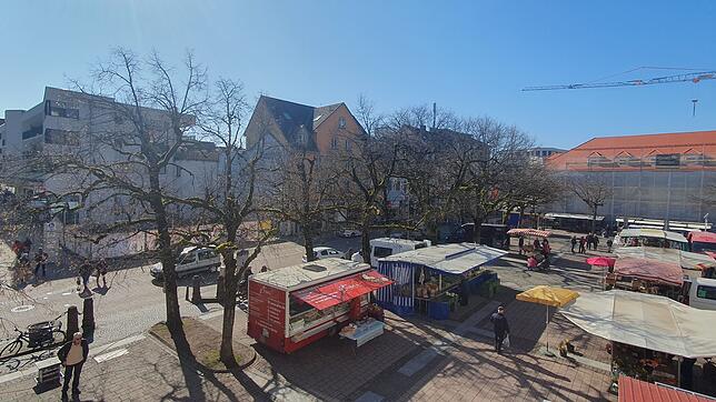 Ausblick: Trotz der nächste Woche beginnenen Verkehrseinschränkungen auf diesem Abschnitt der Hauptstraße soll der Marktplatz in ...