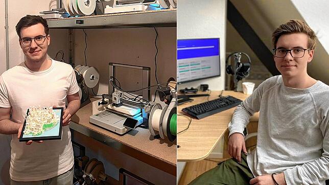 Julian Ambrozy entwickelte 2021 die Imfpübersicht. Heute stellt er im elterlichen Keller Landschaften mit dem 3-D-Drucker her.
