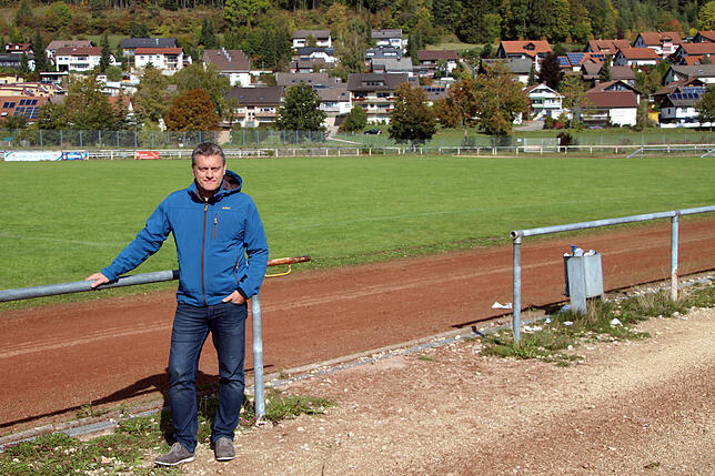 Marco Hörenz, Vorsitzender des TuS Blumberg, im Sportzentrum Bild: Bernhard Lutz