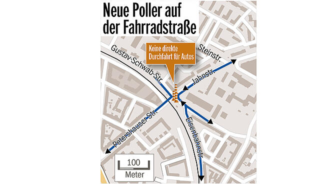 Bild 1: Das Rad gerät ins Stocken: Drei Schlüsselprojekte für Konstanzer Radler verzögern sich