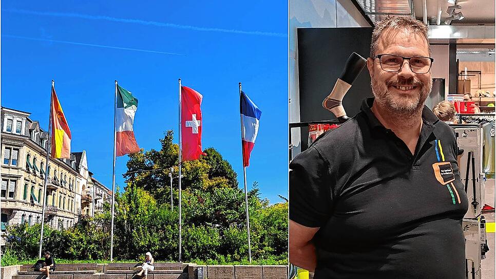 Die Zollfreigrenze um in Nachbarländern – wie links in Lörrach – einzukaufen, wurde für die Schweizer halbiert. Peter Vogl hat das in ...