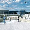 Diese Ballone fliegen nicht in den Himmel, die Seetorquerung von der Stadt an den See unter den Gleisen hindurch gibt es nur als Plan.