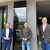 Klinik-Besuch (von links): Oberbürgermeister Philipp Frank, Andreas Dorow und CDU-Bundestagsabgeordneter Felix Schreiner.