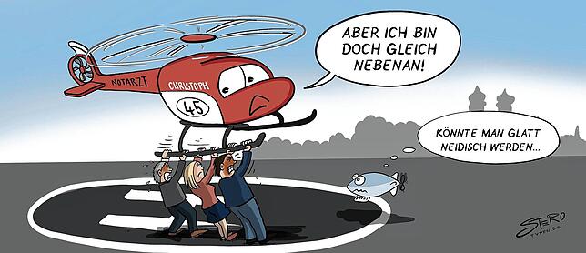 Bild 14: Die Karikatur der Woche: Wie weit weg ist noch zu nah dran?