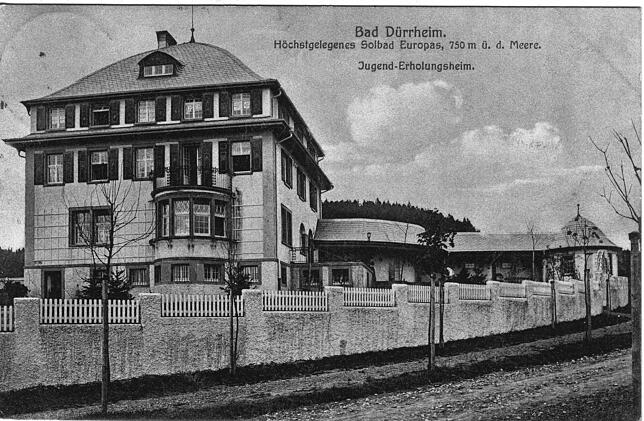 Das ehemalige Jugenderholungsheim Kohlermann am Ende der Waldstraße. Es wurde 1902 im Jugendstil errichtet und 2003 abgerissen. Nur noch ...