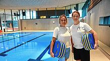 Die beiden hauptamtlichen Sparta-Trainerinnen Andreia de Salles und Juliane Oswald (von links) unterstützen bisher sechs Konstanzer ...