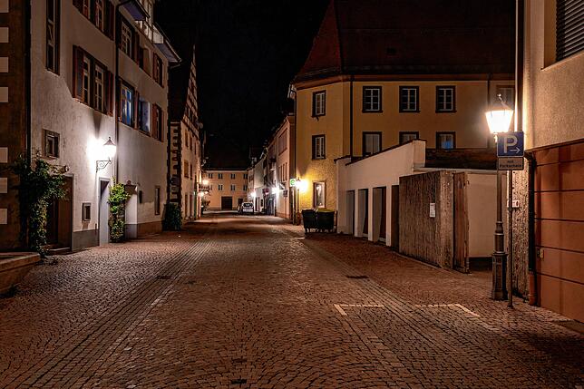 Bild 4: So hell leuchten Villingen und Schwenningen in der Nacht
