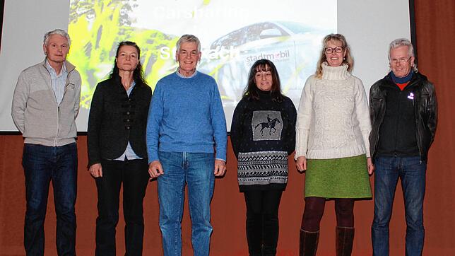 Wollen umweltfreundliche Mobilität fördern (v.l.): Peter Alexander, Simone Frey, Bernd Rüffer (alle vom Verein Klimakompetent mobil), ...