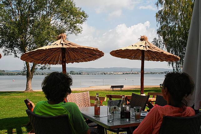 Idyllisch ist es im Strandbad Moos, hier ein Archivbild – doch gerade nebenan ereignete sich das Unglück, das auch im Bad deutlich ...