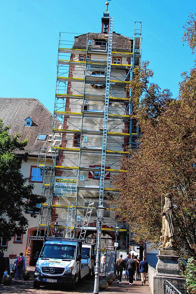 Am Oberen Tor laufen die Arbeiten ebenfalls. Hier ist der Sanierungsaufwand voraussichtlich nicht ganz so groß.
