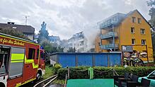 Raucht dringt aus einem Wohnhaus in Meersburg