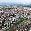 Blick auf das sogenannte Gründerzeit-Viertel. Gemeint ist damit der Bereich von der Hauptstraße (linker Bildrand) bis etwa zur ...