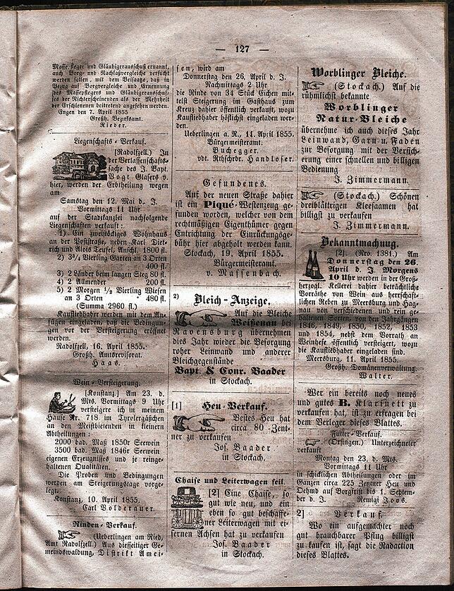 Bild 8: So sahen Zeitungsseiten im Jahr 1921 und den Jahrzehnten davor aus