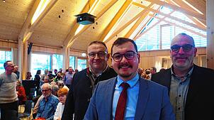 Gute Stimmung herrscht beim Neujahrsempfang des Ortschaftsrats der Kernstadt zusammen mit Talheim-Uttenhofen. Bürgermeister  Selcuk Gök ...