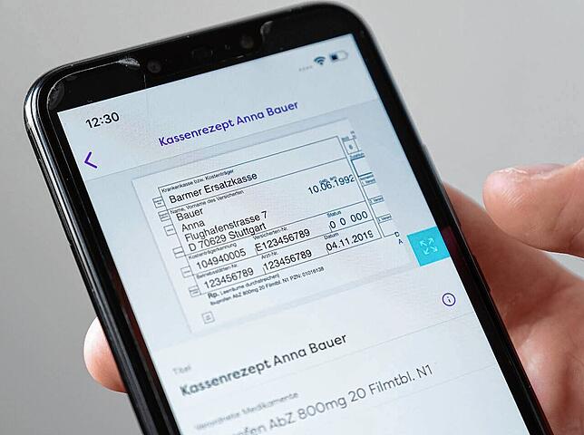 So sieht das E-Rezept auf dem Handy aus.