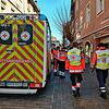 Rettungskräfte sind in der Seestraße im Einsatz.