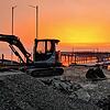 Großbaustelle am Ufergelände des Horner Hafen: Die Neugestaltung samt Slip-Anlage kostet die Gemeinde Gaienhofen rund 230.000 Euro.