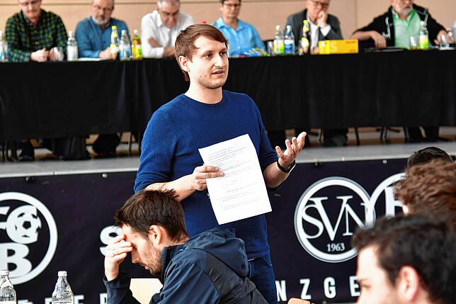 Gescheitert: Dominik Rombach (SV Mauchen) beantragte vergeblich, die Kreisiga C künftig in acht Staffeln einzuteilen.