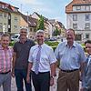Teamarbeit fürs Stadtmarketing (von links): Kulturamtsleiter Reinhard Valenta, Rolf Gallmann vom Musikverein Öflingen, Bürgermeister ...