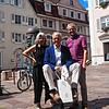 In Engen steigt am 23. Juli das Altstadtfest. Carnen Mangone von der Verwaltung, Bürgermeister Johannes Moser und Wirtschaftsförderer ...