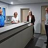 Der Ortschaftsrat Oberhof tagte am Dienstag zum ersten Mal im neuen Bürgertreff. Im Bild der Ortschaftsrat in der Küche des ...
